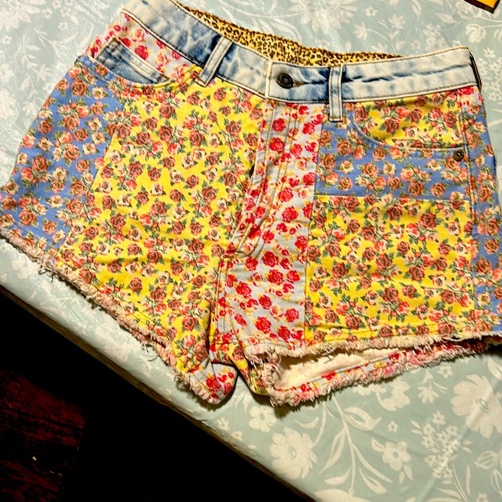 Anthropologie Farm Rio PatchworkShorts